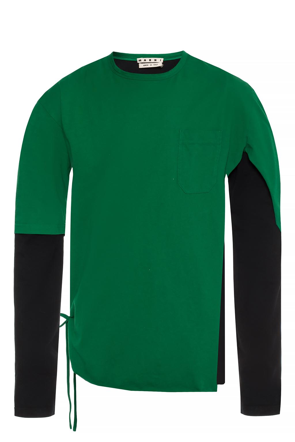 Green Double-layered long sleeve T-shirt Marni - Vitkac France